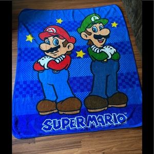 Super Mario blanket Mario & Luigi 48x53